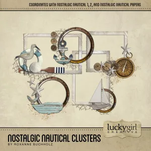 Nostalgic Nautical Clusters Digital Scrapbook Kit