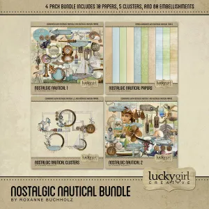 Nostalgic Nautical Digital Scrapbook Bundle