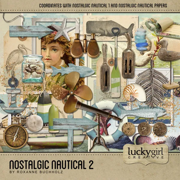 Nostalgic Nautical Digital Scrapbook Bundle