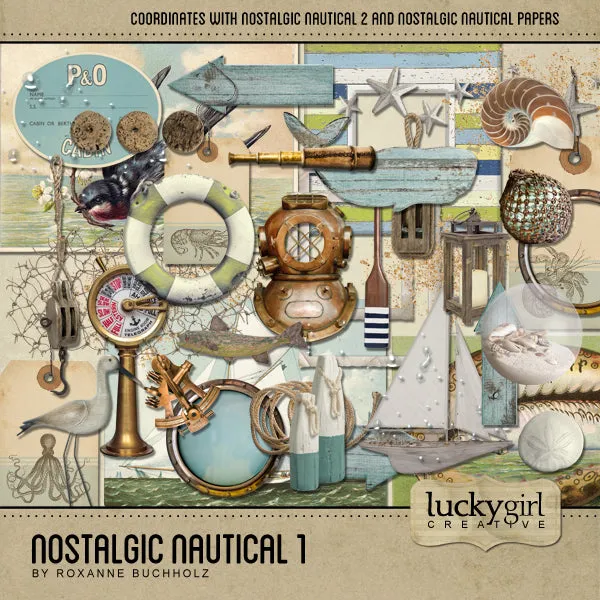 Nostalgic Nautical Digital Scrapbook Bundle
