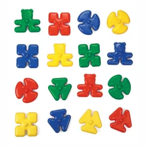 Ok Play Joy Link Set of 16 Assembled Shapes & Linking Toys for Toddlers, Multicolour, Ages 1 to 2 years