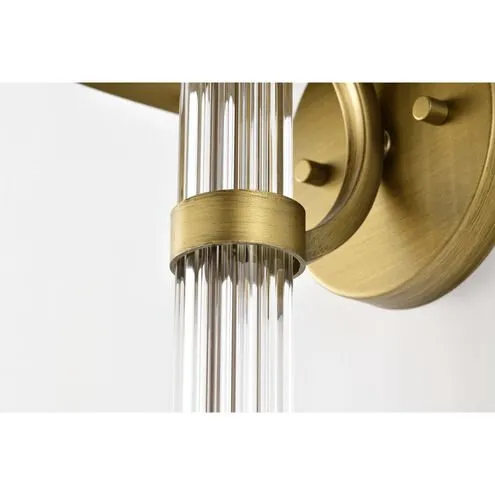 One Lights Natural Brass 8 Inch Wall Sconce