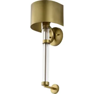 One Lights Natural Brass 8 Inch Wall Sconce