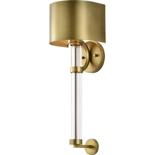 One Lights Natural Brass 8 Inch Wall Sconce