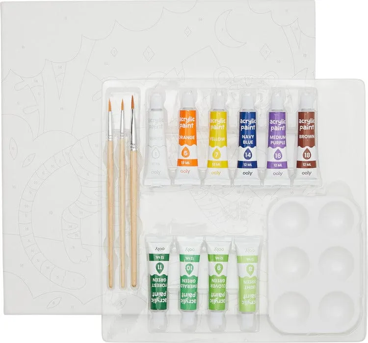Ooly Colorific Canvas Paint By Number Kit - Terrific Tiger