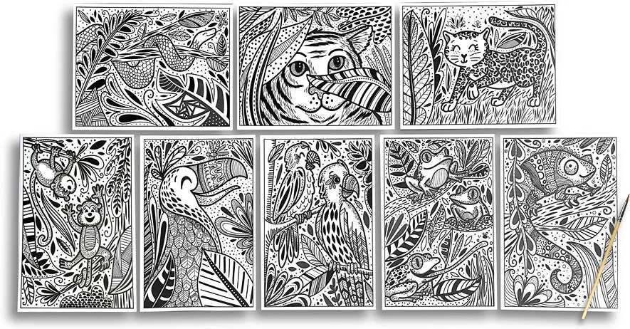 Ooly Hidden Colors Magic Paint Sheets: Magic Jungle