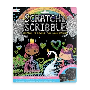 Ooly Scratch & Scribble Scratch Art Kit - Princess Garden