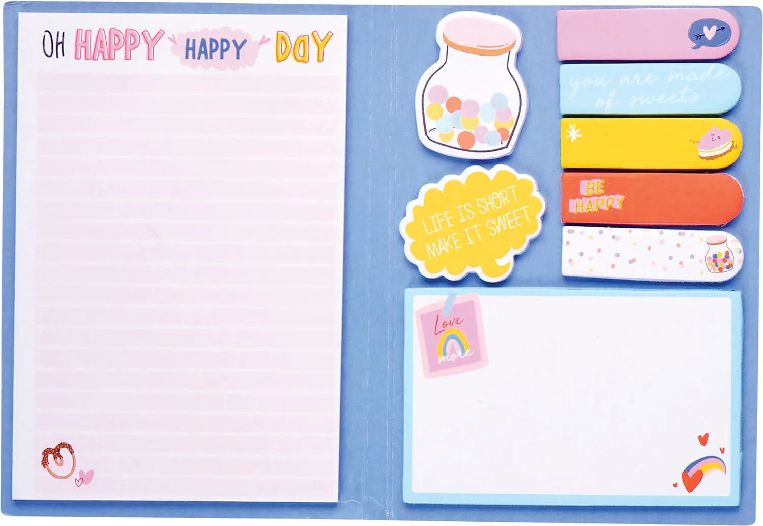 Ooly Side Notes Happy Day Sticky Tab Note Set