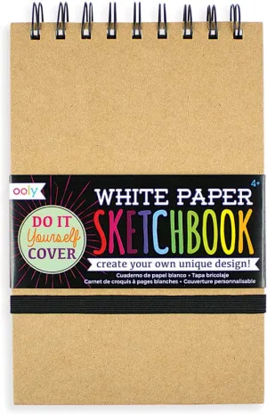 Ooly Small White Paper Sketchbook - Art Supplies for Kids