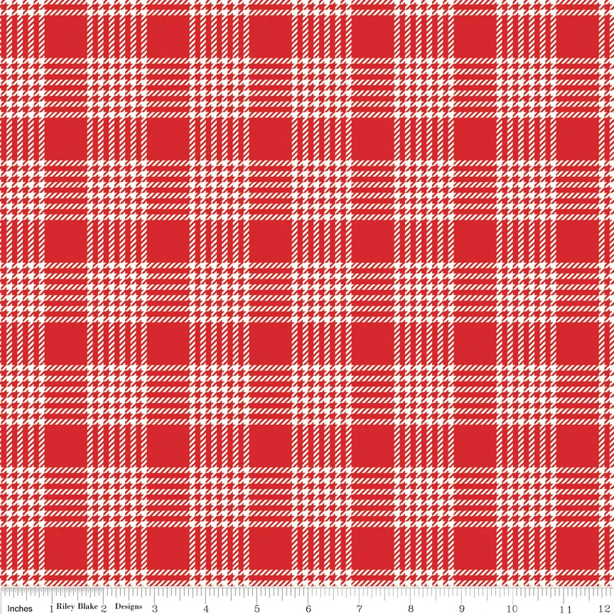 Peace on Earth | Plaid White by My Mind's Eye for Riley Blake | C13454-WHITE
