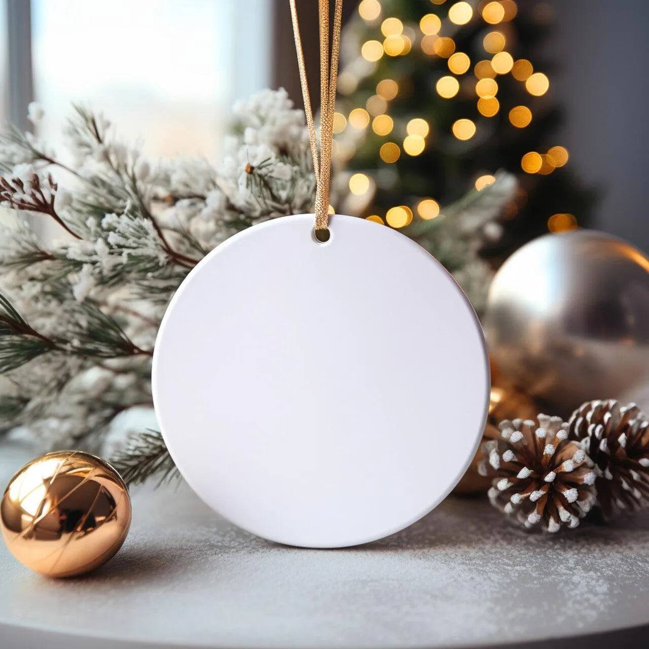 Personalized Santa Vintage Christmas Ornament