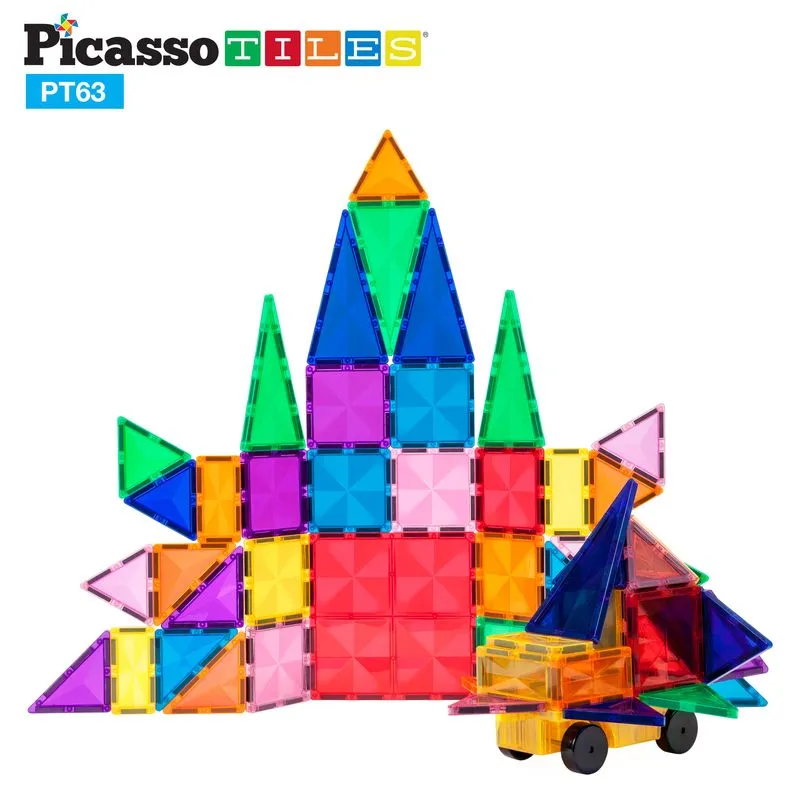 Picasso Tiles 63Pc Magnetic Tiles