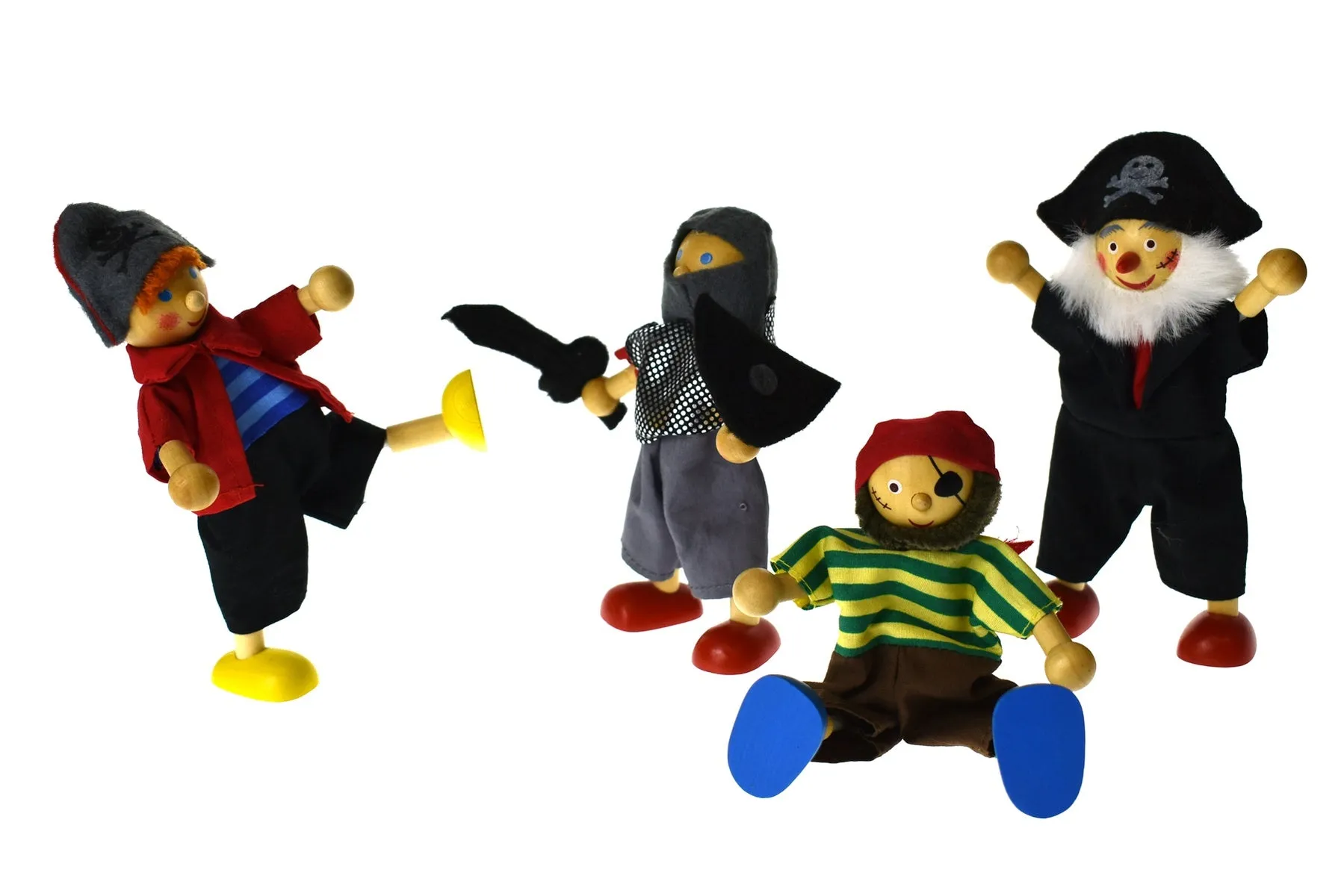 Pirate Wooden Flexi Doll