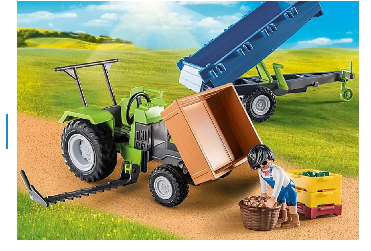 Playmobil Country: Harvester Tractor with Trailer 71249