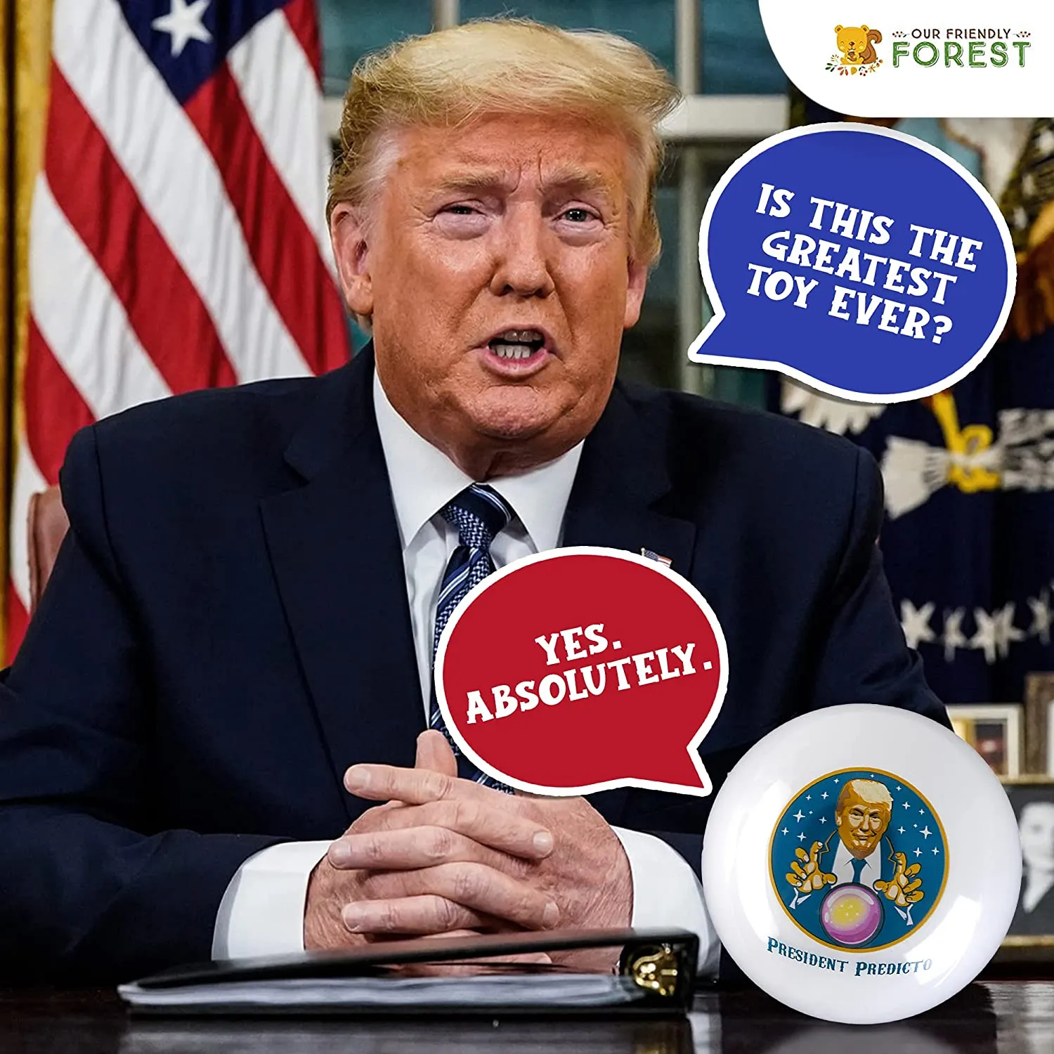 President Predicto - Donald Trump Fortune Teller Ball - Trump Speaks the Answer - Like a Next Generation Magic 8 Ball
