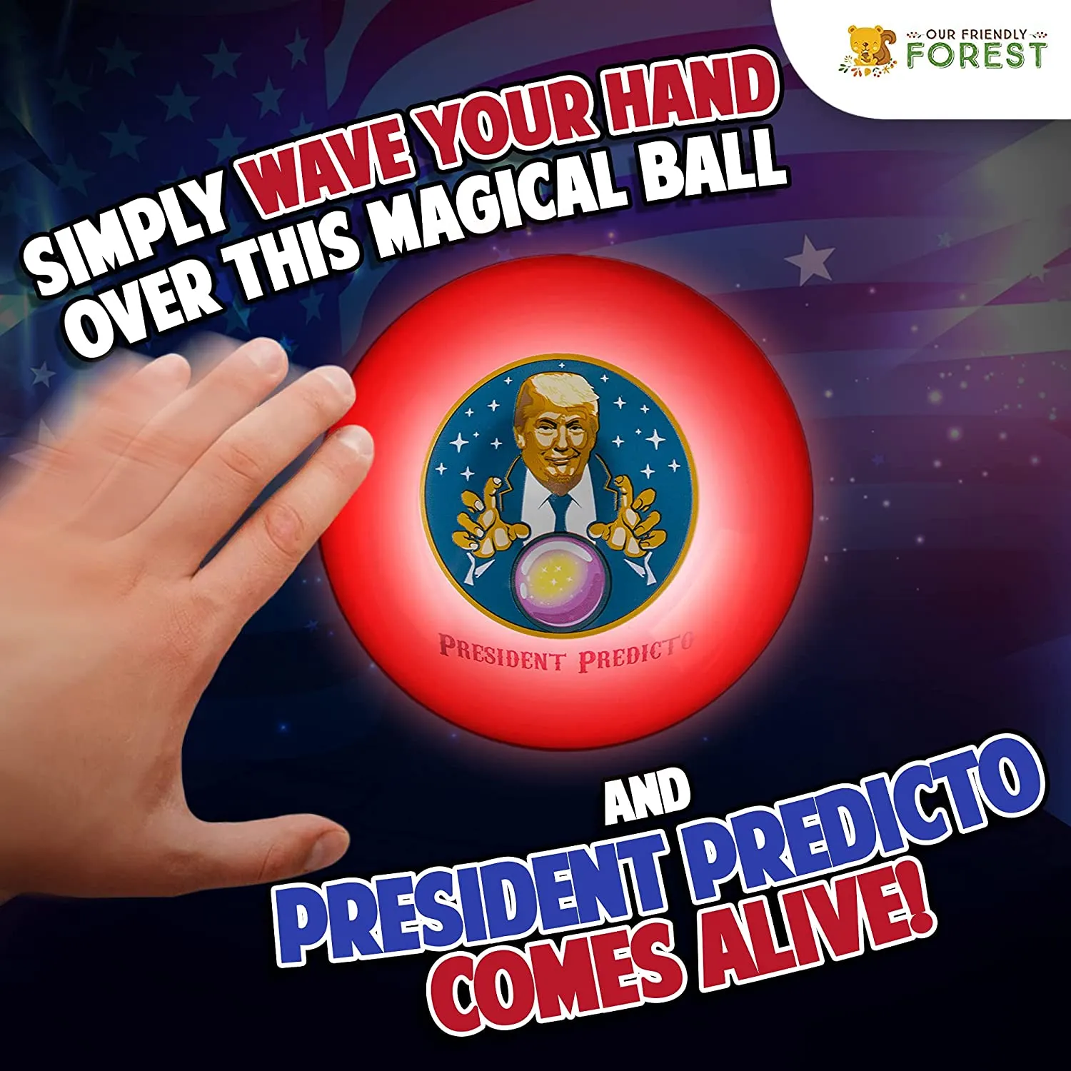President Predicto - Donald Trump Fortune Teller Ball - Trump Speaks the Answer - Like a Next Generation Magic 8 Ball