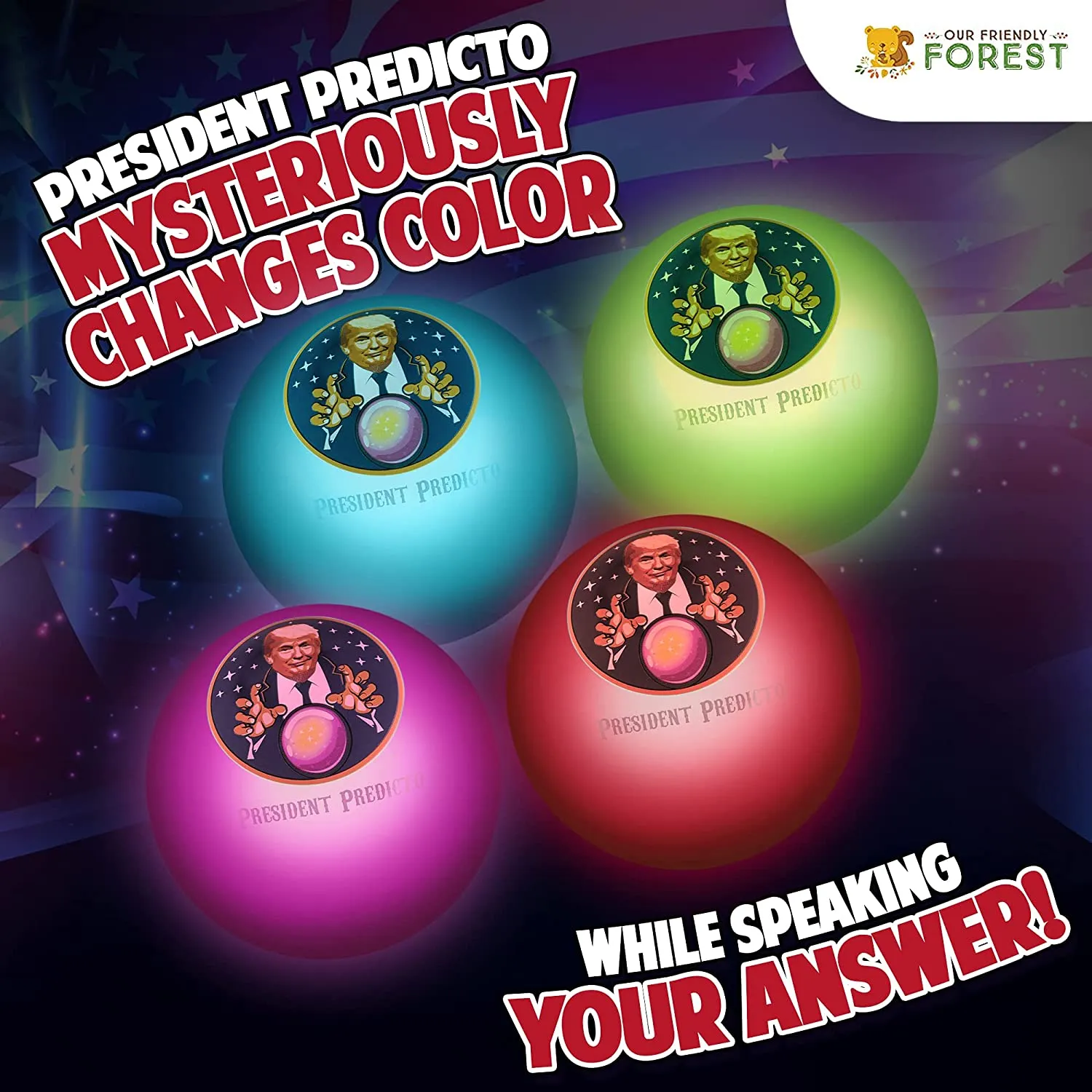 President Predicto - Donald Trump Fortune Teller Ball - Trump Speaks the Answer - Like a Next Generation Magic 8 Ball