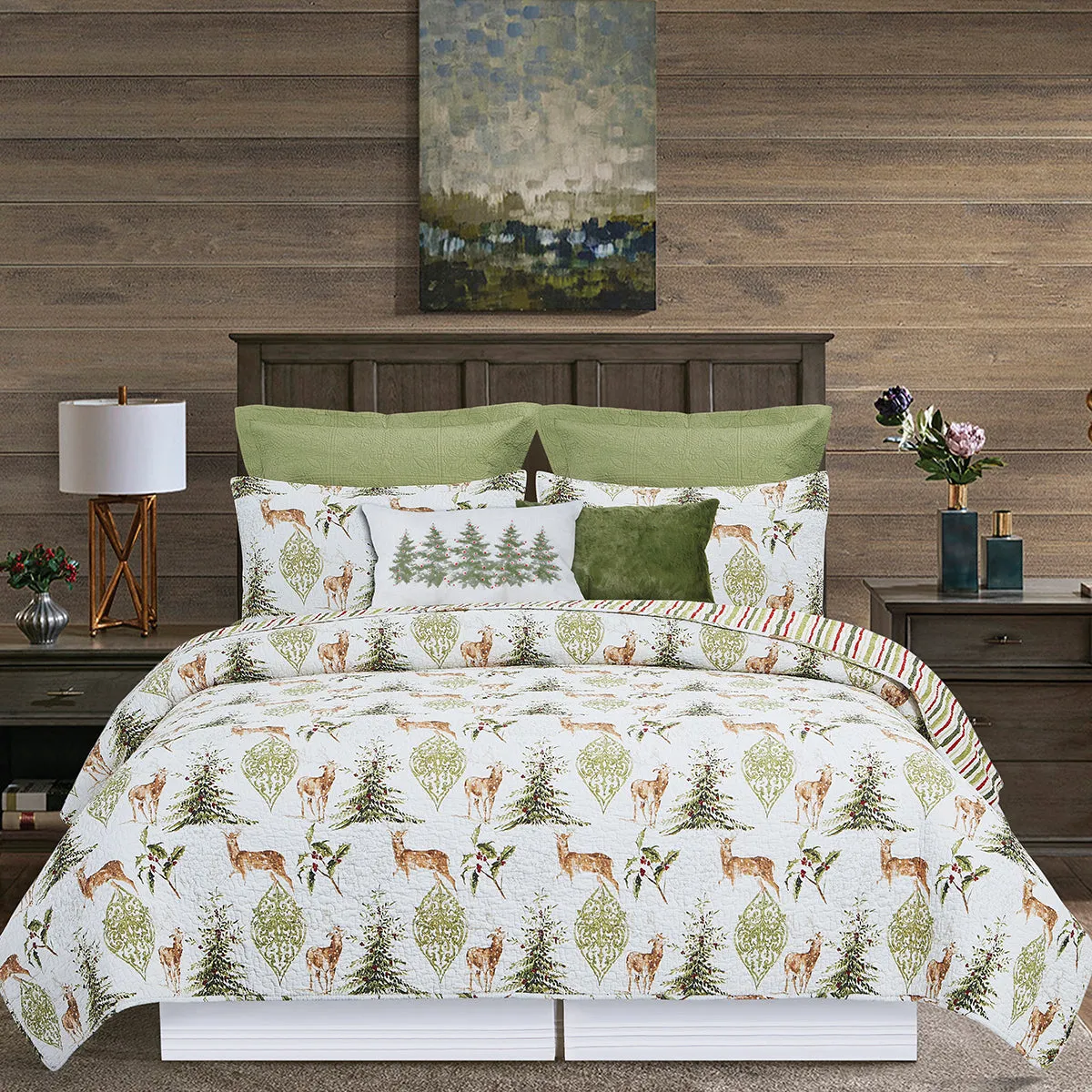 Reindeer Tracks Quilt Set