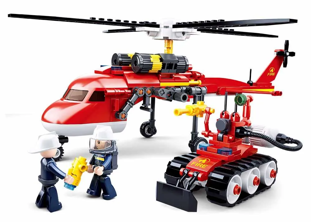 Sluban Fire Helicopter Building Blocks for Ages 8 