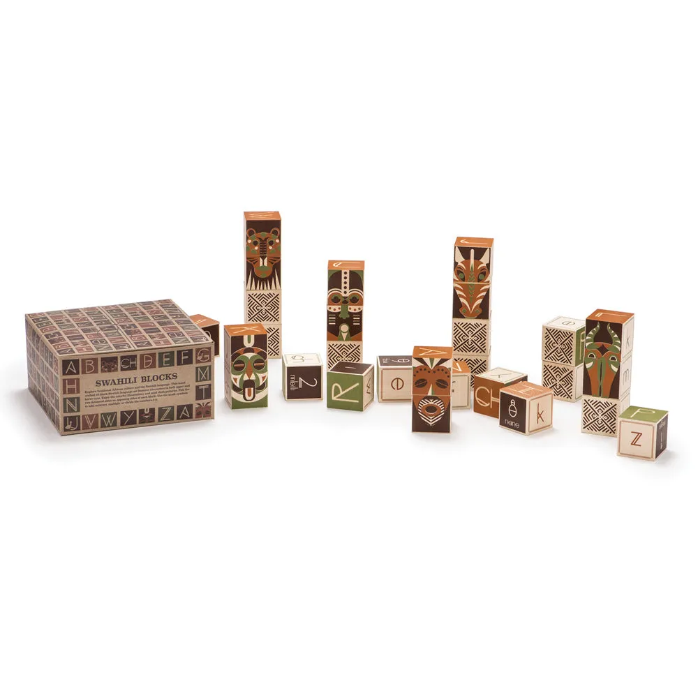 Uncle Goose Wooden Swahili Language Blocks