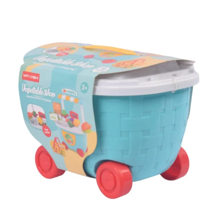 Vegetable Shop Trolly Play Set | 28 Pcs