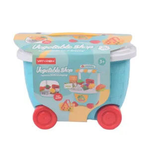 Vegetable Shop Trolly Play Set | 28 Pcs