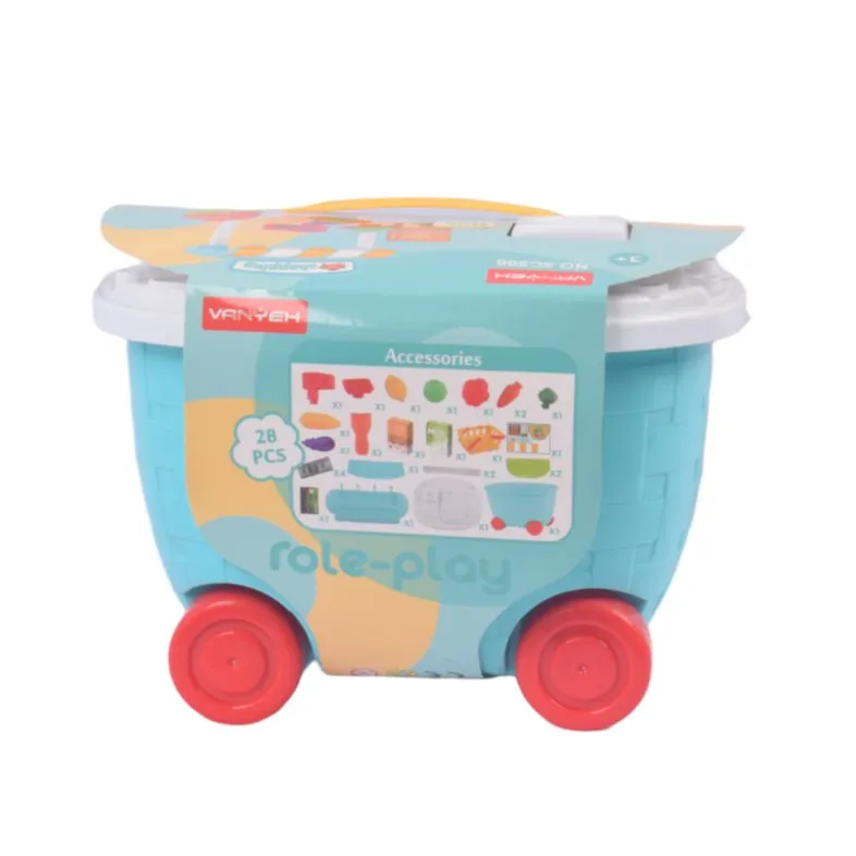 Vegetable Shop Trolly Play Set | 28 Pcs