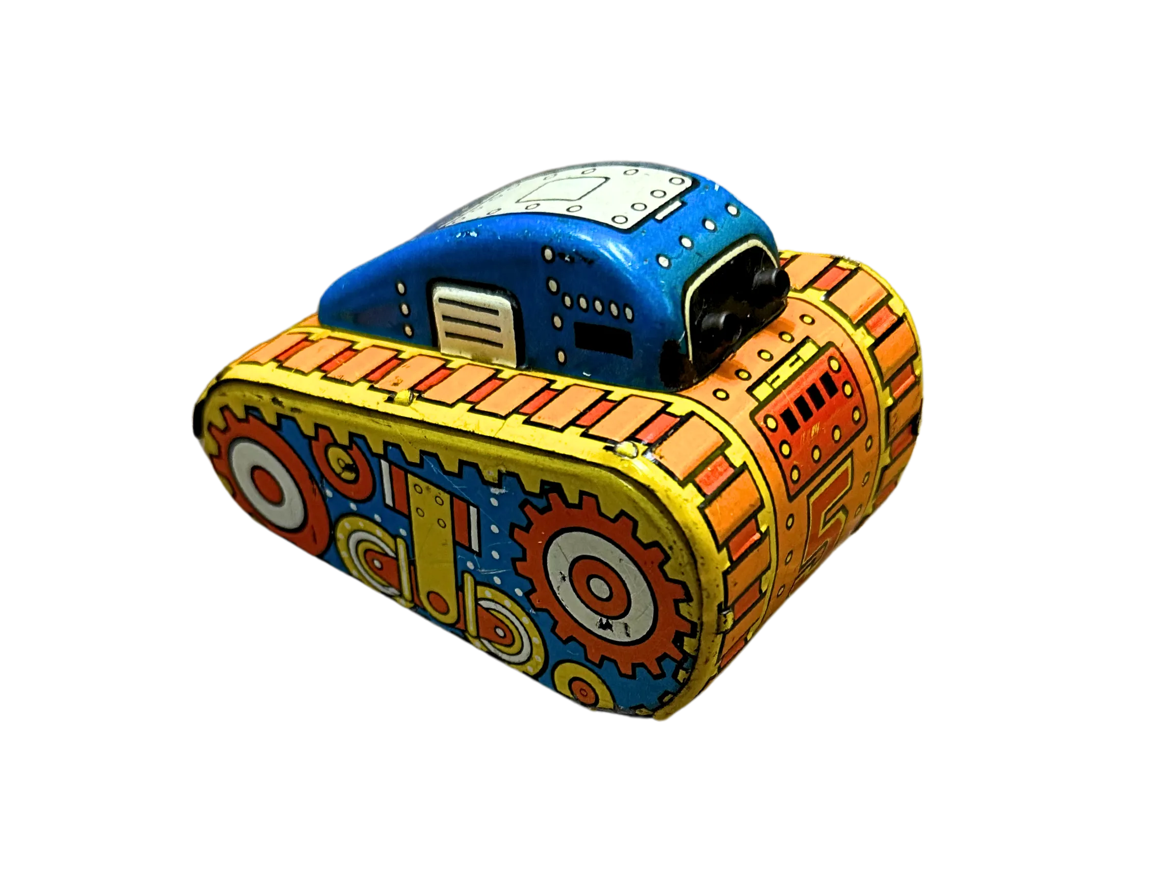 Vintage 1950s MARX Turn Over Roll Over Tank Windup Tin Toy
