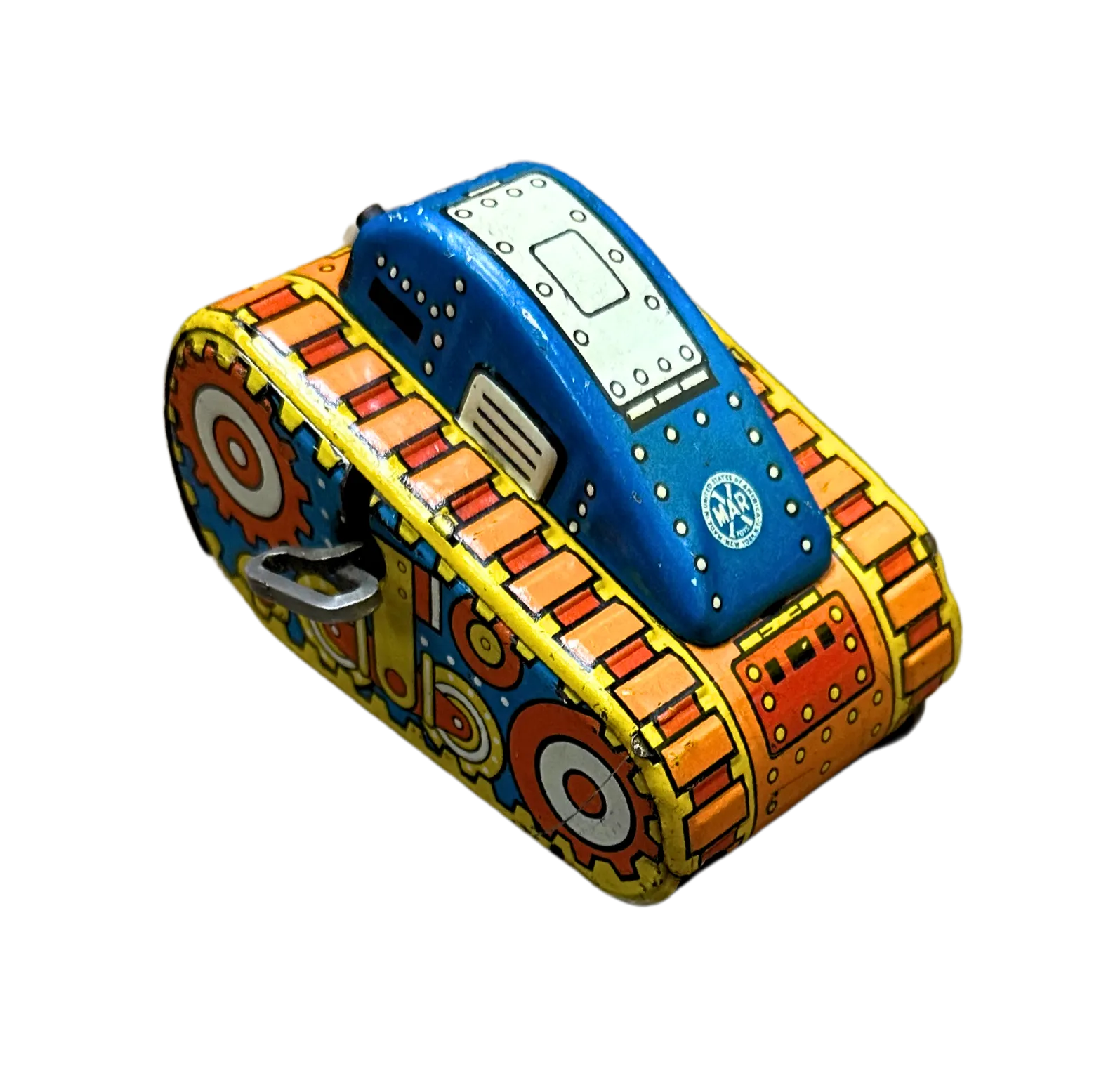 Vintage 1950s MARX Turn Over Roll Over Tank Windup Tin Toy