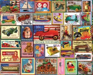 Vintage Toy Stamps (1971pz) - 1000 Piece Jigsaw Puzzle