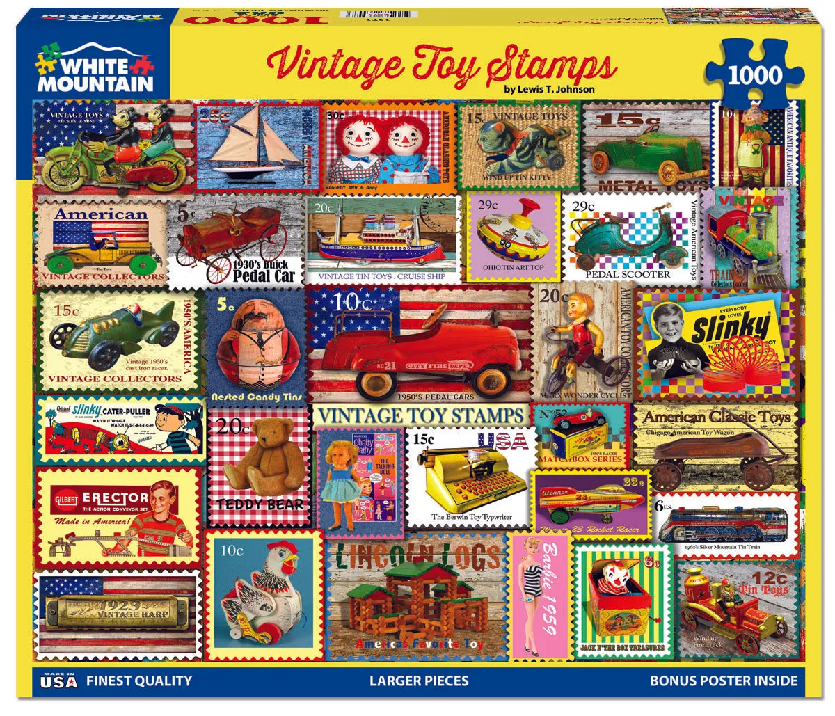Vintage Toy Stamps (1971pz) - 1000 Piece Jigsaw Puzzle