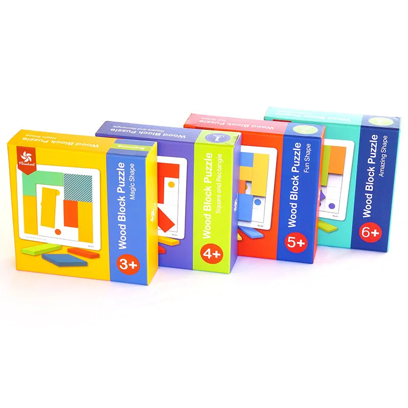 Wood Block Logical Puzzle Level 0-3-Mathematics toys