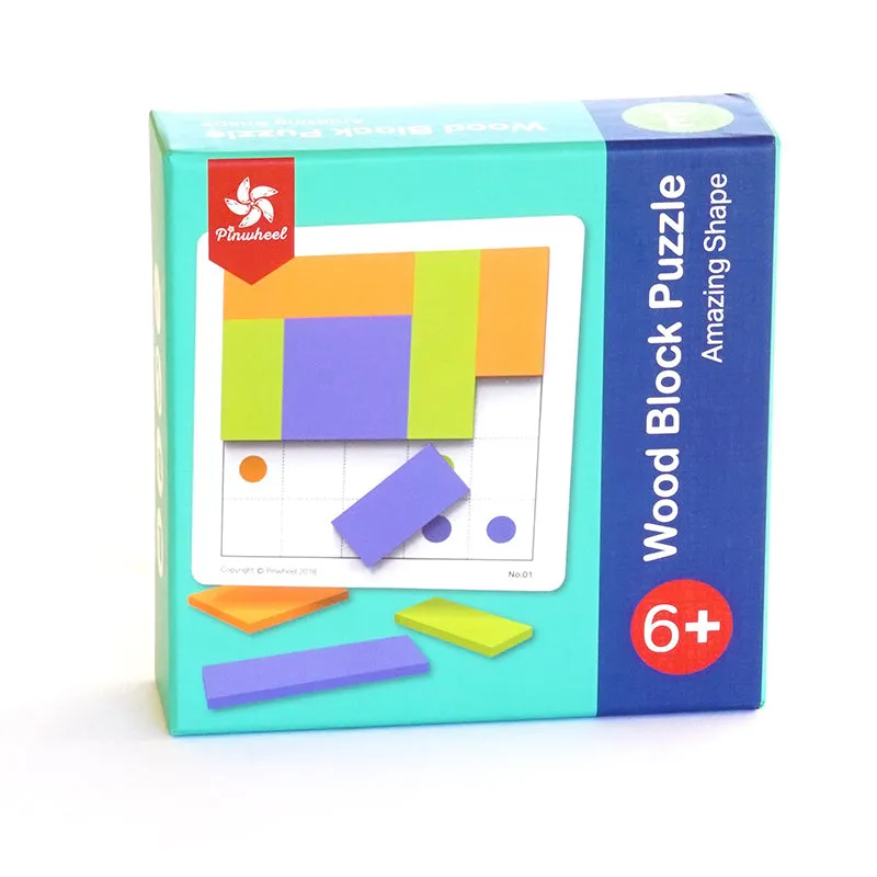 Wood Block Logical Puzzle Level 0-3-Mathematics toys