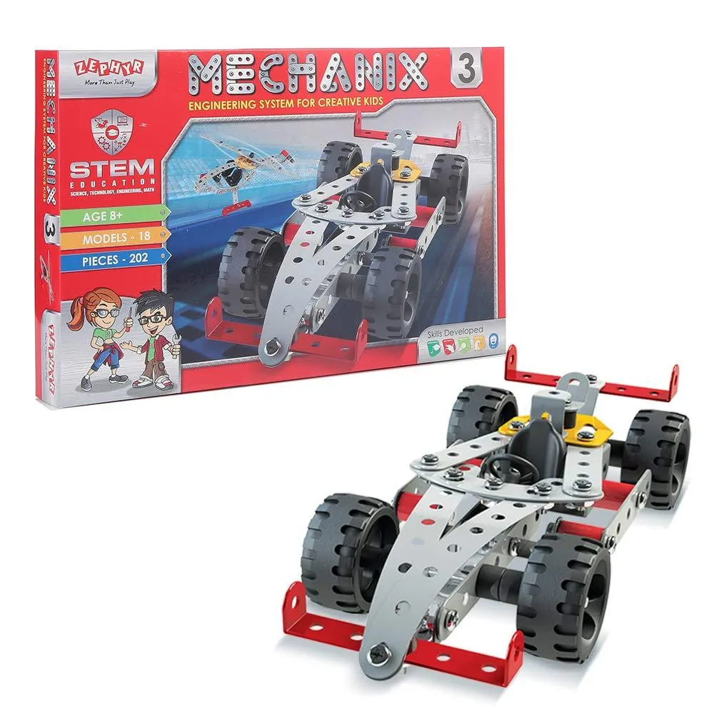 Zephyr Mechanix - 3 DIY Mechanical STEM Toy for Ages 7-15 Years